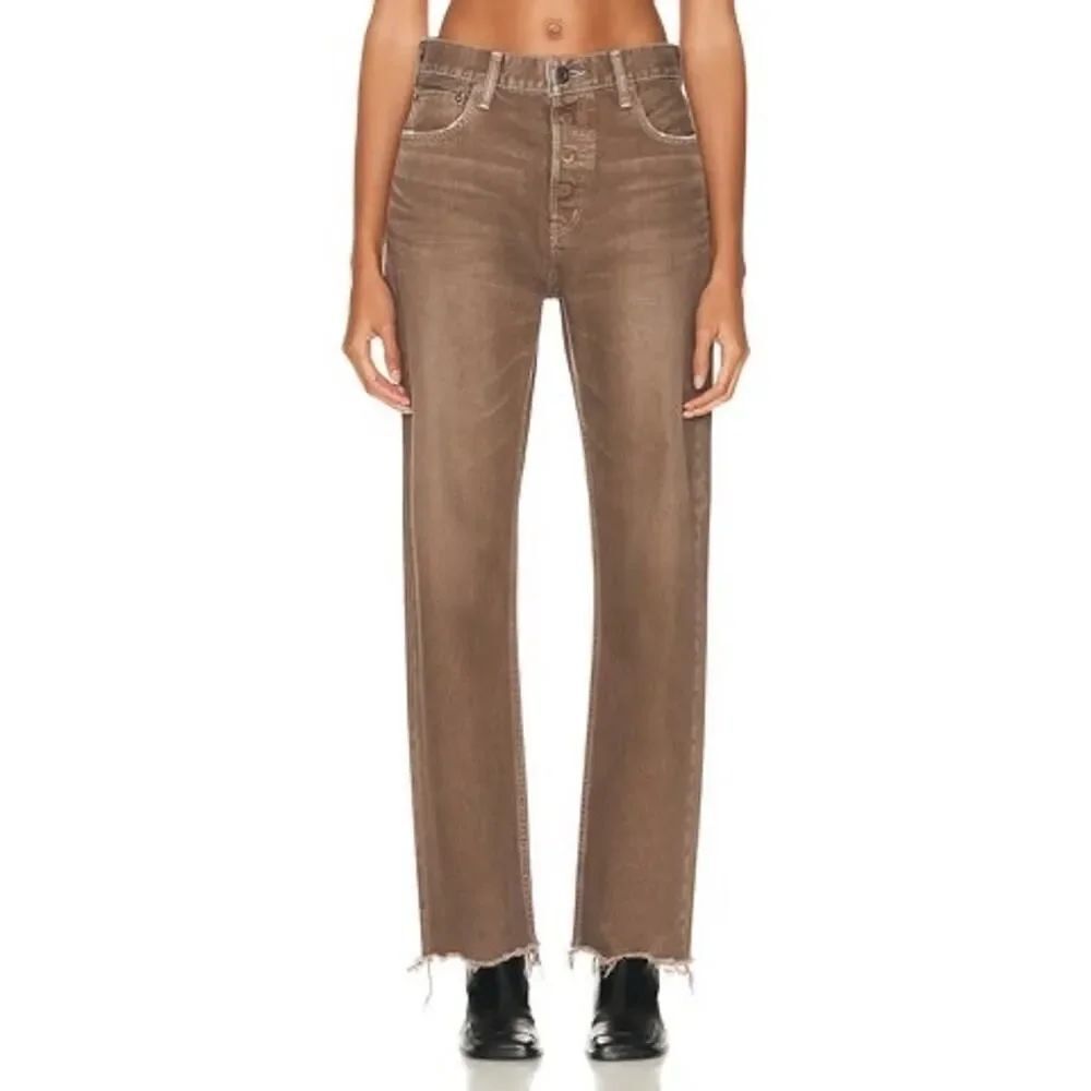 Moussy Vintage Emery Wide Straight in Brown 30